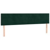 Cumpara ieftin Tablii de pat, verde inchis, 180x5x78/88 cm, catifea