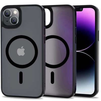 Husa Tech-Protect Magmat MagSafe pentru Apple iPhone 14 Negru Mat foto