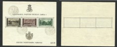 Bloc CENTENAR CAROL I - Sampila speciala 27 FEB 1940 ANIVERSAREA CONSTITUTIE foto