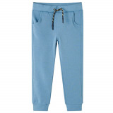 Pantaloni de trening pentru copii, albastru, 128 GartenMobel Dekor, vidaXL