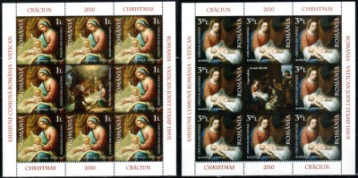 Romania 2010, LP 1885 e, Emisiune comuna Romania - Vatican: Craciun, minicoli de 8+1, MNH! foto