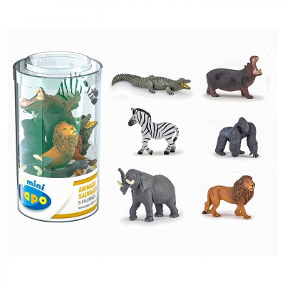 PAPO FIGURINA SET 6 MINI ANIMALE SALBATICE foto