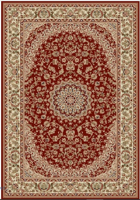 Covor Model Lotos 1555-210, Marime 160 x 230 cm, Grena, Rosu, Inaltime Fir 8 mm, Antialergic, Polipropilena, Living, Dormitor, Sufragerie, Birou