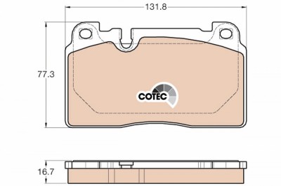 TRW GDB1974 COTEC set placute frana,frana disc foto