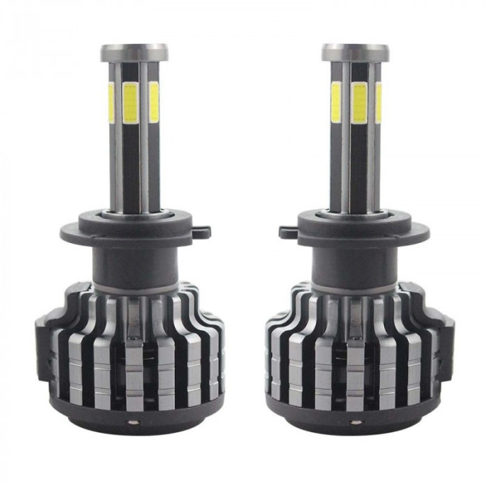 Set 2 LED-uri Auto Techstar&reg; F6, H7, 45w, 5000 Lumeni, 6500K, AUTO, 12-24 Volti, COB, Canbus