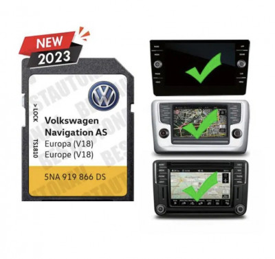 Card navigatie Volkswagen Passat B8 Golf 7 Tiguan T-Roc Europa 2023 foto