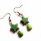 Cercei stelute howlite verde 31791
