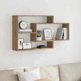 VidaXL Raft de perete, stejar artizanal, 104x20x58,5 cm lemn prelucrat