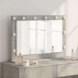 VidaXL Oglindă de toaletă Gri beton Sticlă 80 x 55 x 18 cm Oglindă