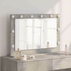 Oglindă de toaletă Gri beton Sticlă 80 x 55 x 18 cm Oglindă