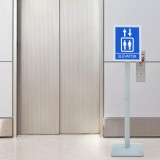 vidaXL Suport poster tip pedestal Argintiu 32 x 27 x 119 cm 42030064