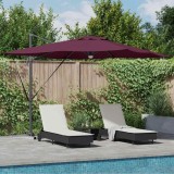 VidaXL Parasol Roma Roșu 286 x 285 x 270 cm Aluminiu și poliester