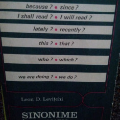 Leon D. Levitchi - Sinonime in gramatica limbii engleze (1968)