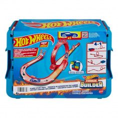 Set de joaca, Hot Wheels, Box Track Builder, Piste Flame Stunt, HMC04