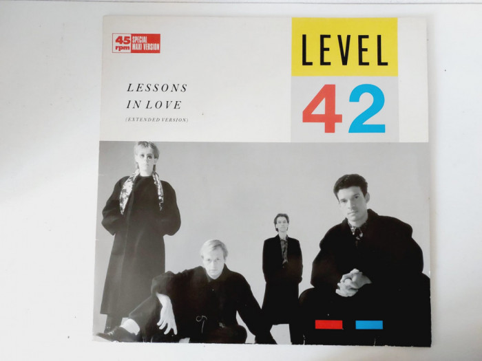 Level 42 &ndash; Lessons In Love, vinil 7&quot;, 45 RPM, Single, 1986 UK, Funk / Soul (VG+)