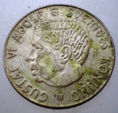 7.624 SUEDIA GUSTAF VI ADOLF 1 KRONA 1963 U ARGINT foto