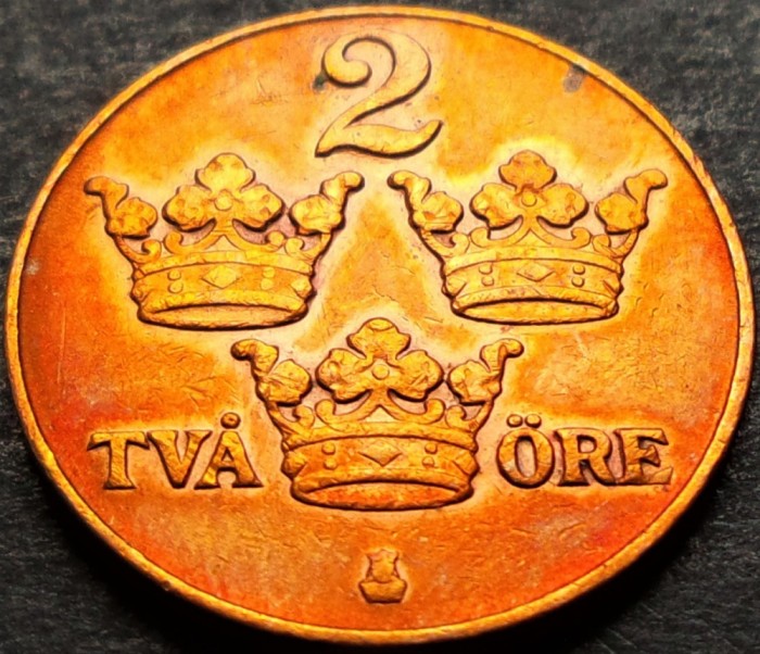 Moneda istorica 2 ORE - SUEDIA, anul 1929 * cod 5171