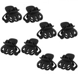 Set Clame de Păr, 2.5cm, 8 Bucăți, Negru, Plastic, Oem