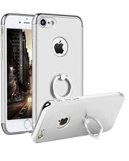 Husa Apple iPhone SE2, Elegance Luxury 3in1 Ring Argintiu