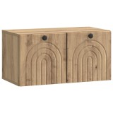 vidaXL Oglindă TV montată pe perete Stejar Artizanal 59,5 x 31 x 30 cm 898204