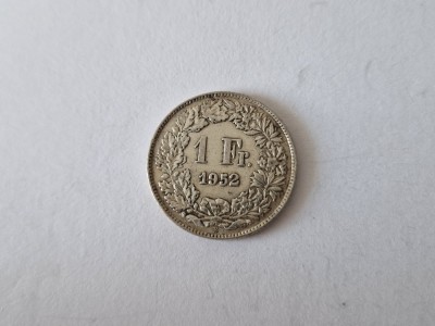 Elvetia 1 Francs 1952 Argint foto