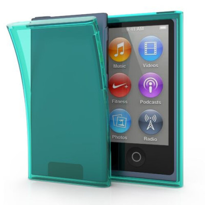 Husa kwmobile pentru Apple iPod Nano 7, Silicon, Verde/Transparent, 13370.07 foto