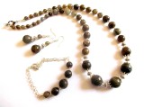set colier ,bratara reglabila si cercei cu labradorit 41494