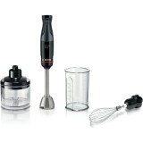 Blender de mana ErgoMaster Bosch MSM4B621 1000 W, cutit 4 lame si functie antisplash, picior mixare otel inoxidabil, tel din otel inoxidabil, pahar ma