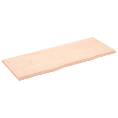 vidaXL Poliță de perete, 160x60x(2-4)cm, lemn masiv de stejar netratat 363594 foto
