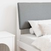 VidaXL Tăblie tapițată Gri deschis 75 cm Lemn de pin masiv 879318