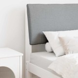 vidaXL Tăblie tapițată Gri deschis 80 cm Lemn de pin masiv 879313