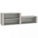 Pantofar, gri beton, 150x35x45 cm, lemn prelucrat