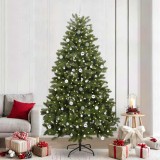 vidaXL Brad de Crăciun artificial Verde 240 cm PVC și Metal 3395708