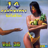 CD 14 Ca&ntilde;onazos Bailables Vol. 36, original, holograma, Latino