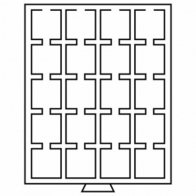 Tava cu 20 locasuri patrate pentru monede de 50x50mm foto