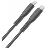 Cablu Date si Incarcare USB Type-C la Lightning UNIQ Flex, 3A, 1.2 m, Gri