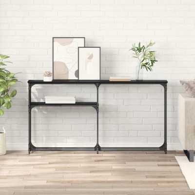 vidaXL MasaConsole Stejar negru 145x22.5x75cm Lemn compozit 882216 foto