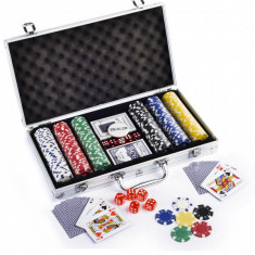 Set Poker 300 Chipuri Nemarcate Valoric Cutie aluminiu tip Servieta foto