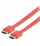 Cablu HDMI - HDMI Hign speed plat cu eternet 2m rosu VALUELINE