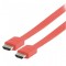 Cablu HDMI - HDMI Hign speed plat cu eternet 2m rosu VALUELINE