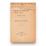 Alexandru Pencovici, Despre rom&acirc;nii din Macedonia și Muntele Athos, 1885, cu dedicație pentru Alexandru Costescu