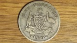 Australia - moneda colectie argint 925 - 1 shilling 1910 an unic batere - Edward VII - foarte rara ! pentru cunoscatori, Australia si Oceania