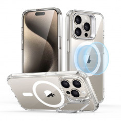 Husa ESR Classic Kickstand Halolock MagSafe pentru Apple iPhone 15 Pro Max Transparent foto