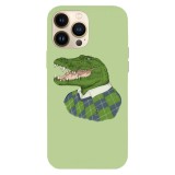 Husa compatibila cu Apple iPhone 15 Pro Max model Mr. Crocodile, Silicon, TPU, Viceversa, Transparent, Carcasa
