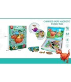 Puzzle-carte Magnetic pentru Copii cu Dinozauri