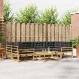 vidaXL Set de canapele de exterior cu pernă 5 pcs Alb și antracit 3386131