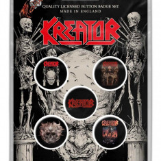 Set 5 insigne - Kreator - Skull and Skeletons | Rock Off