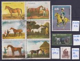 Lot filatelic Cai, Artă Hipică &amp; Istorie Militară / Bloc Panama + Timbre Guineea Ecuatorială, Noua Zeelandă, Uruguay - A991