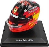 Macheta Casca Formula 1 Carlos Sainz 2024 scara 1/5 rosu negru si galben