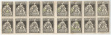 Romania, LP VI.10b/1921, Asist. soc.-Infirmiera, bloc de 16 timbre, eroare, MNH, Nestampilat